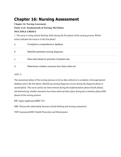 com on May 21,. . Chapter 16 nursing assessment